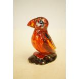 Anita Harris puffin signed in gold