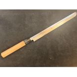 Nara Kikuichi signed antique Japanese Chefs knife.