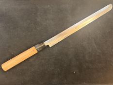 Nara Kikuichi signed antique Japanese Chefs knife.