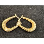 Pair of 9ct gold hoop earrings