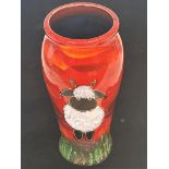 Anita Harris sheep vase signed in gold