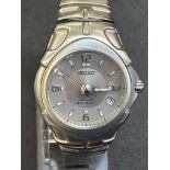 Seiko kinetic gents wristwatch, date app at 4 o cl