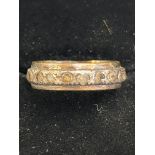 9ct Gold & silver ring Size K