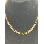 9ct Gold figaro chain Weight 13g Length 46 cm