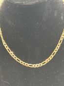 9ct Gold figaro chain Weight 13g Length 46 cm