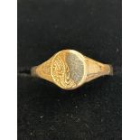 9ct Gold signet ring Size O