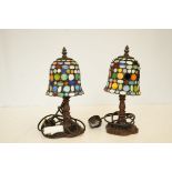 Pair of Tiffany style table lamps
