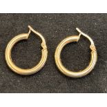 Pair of 9ct gold hoop earrings