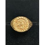 9ct Gold George & The dragon ring Size H