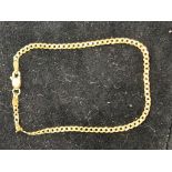 9ct Gold curb bracelet Weight 3.2g