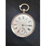 Silver pocket watch working