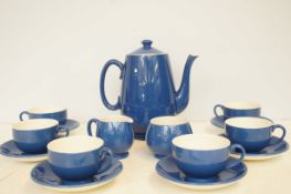 Moorcroft tea set - 6 cups, 6 saucers, sugar bowl,