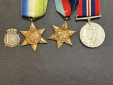 1939-1945 star, 1939-45 medal, atlantic star & Sil