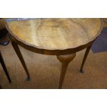 Demi Lune hall table with pie crust edge