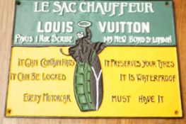Cast iron Louis Vuitton sign