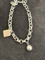 Silver charm bracelet