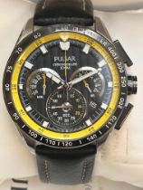 Pulsar chronograph divers wristwatch with box