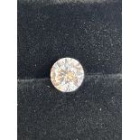 1ct Moissanite, colour grade D, clarity grade VVS1