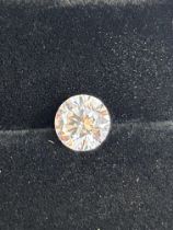 1ct Moissanite, colour grade D, clarity grade VVS1