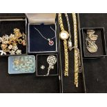 A collection of costume jewellery to include wrist