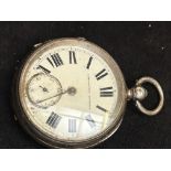 Silver cased victorian pocket watch recommended fo