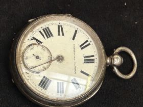 Silver cased victorian pocket watch recommended fo