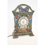 Tiffany style lamp/mantel clock