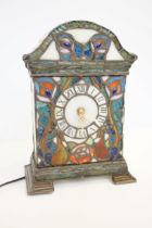 Tiffany style lamp/mantel clock