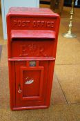 An original cast iron E.R letterbox with key