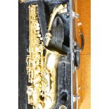 Cased Jupiter saxophone
