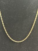 9ct Gold rope chain Weight 11.8g Length 56 cm