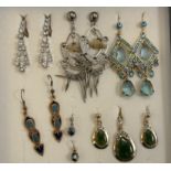 6 Pairs of earrings & earring & pendant set