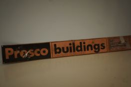 Presco buildings vintage metal sign