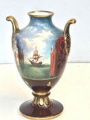 Caverswall china hand painted urn shufferbotuam