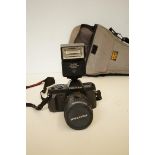 Pentax P30N camera with flash & soft case
