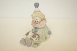 Lladro 5277 baby clown with puppy