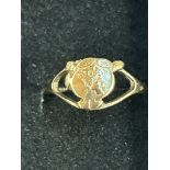 9ct Gold ring Size J