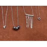 4 Silver necklaces