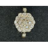9ct Gold diamond cluster ring Size M Weight 3.5g