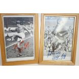 Two signed George Best photographs, without COA