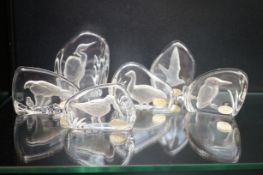 6x Wedgwood crystal paperweights