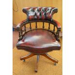 Leather rise and fall office chair no rips, tears