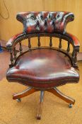 Leather rise and fall office chair no rips, tears