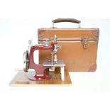 Essex miniature sewing machine with case & instruc