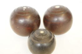 Set of lignum bowls