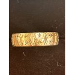 9ct Gold band size P