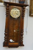 Gustav Becker Vienna wall clock, dial movement and