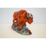 Anita Harris Bison signed in gold