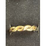 9ct gold ring, size L, 3grams