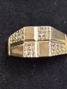 9ct gold ring, size U.5, 4.7grams